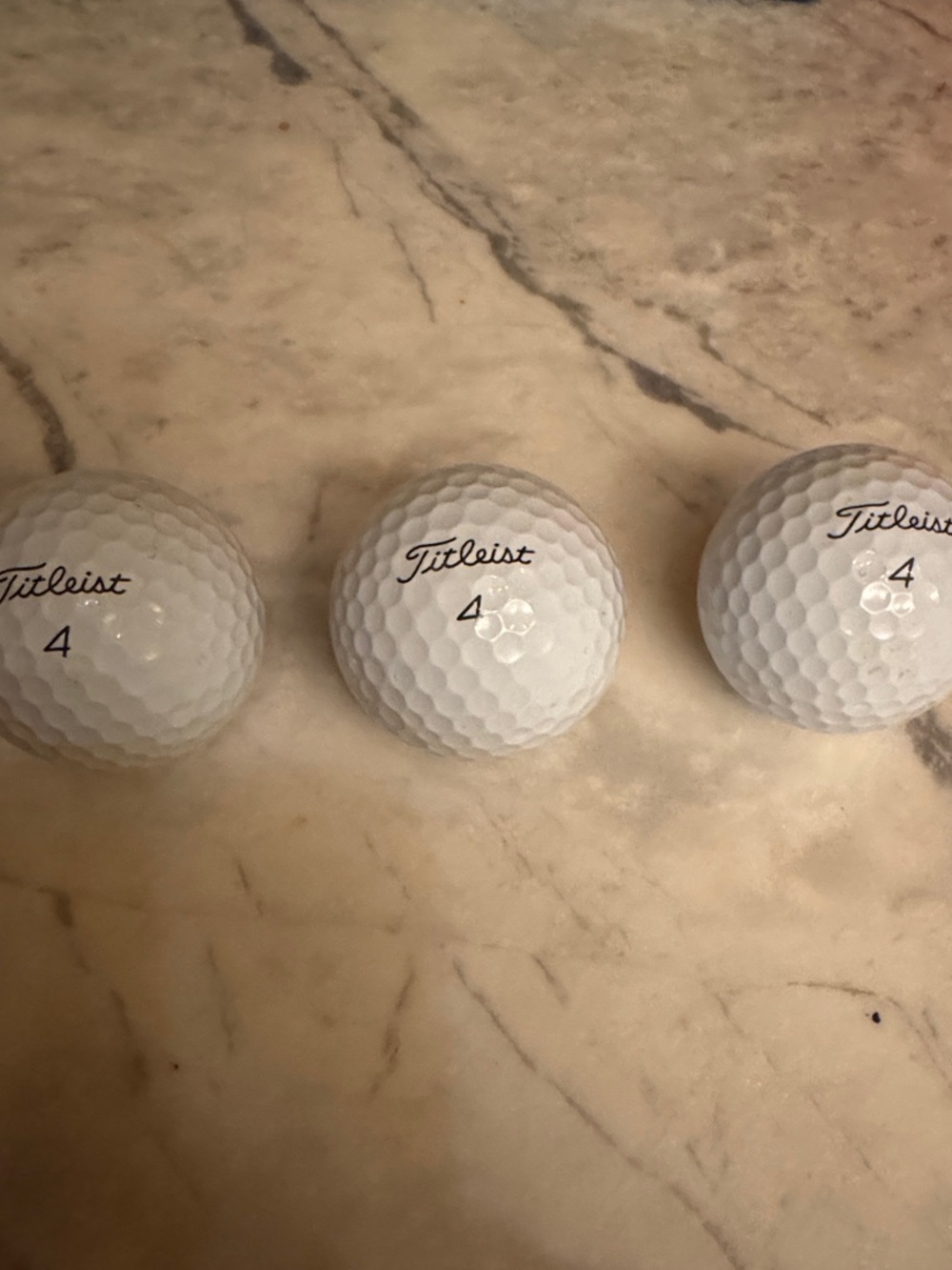 Titleist White Golf Balls with Black Logo (Set of 3)